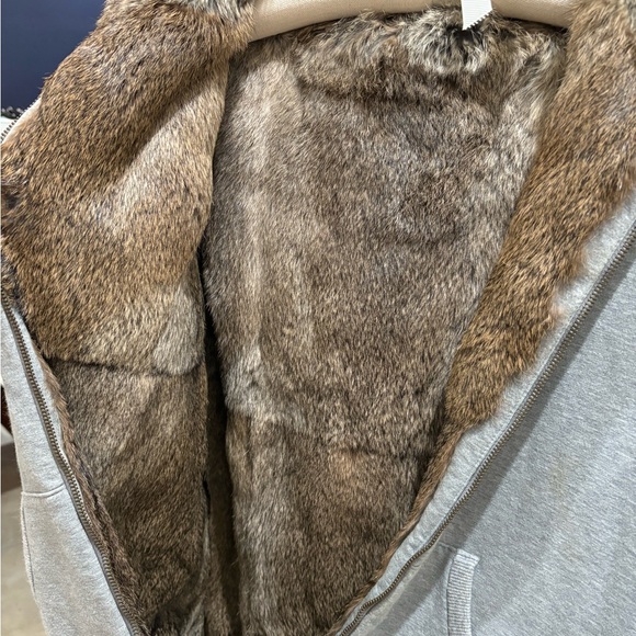 Juicy Couture genuine rabbit fur lined hoodie - Picture 3 of 5